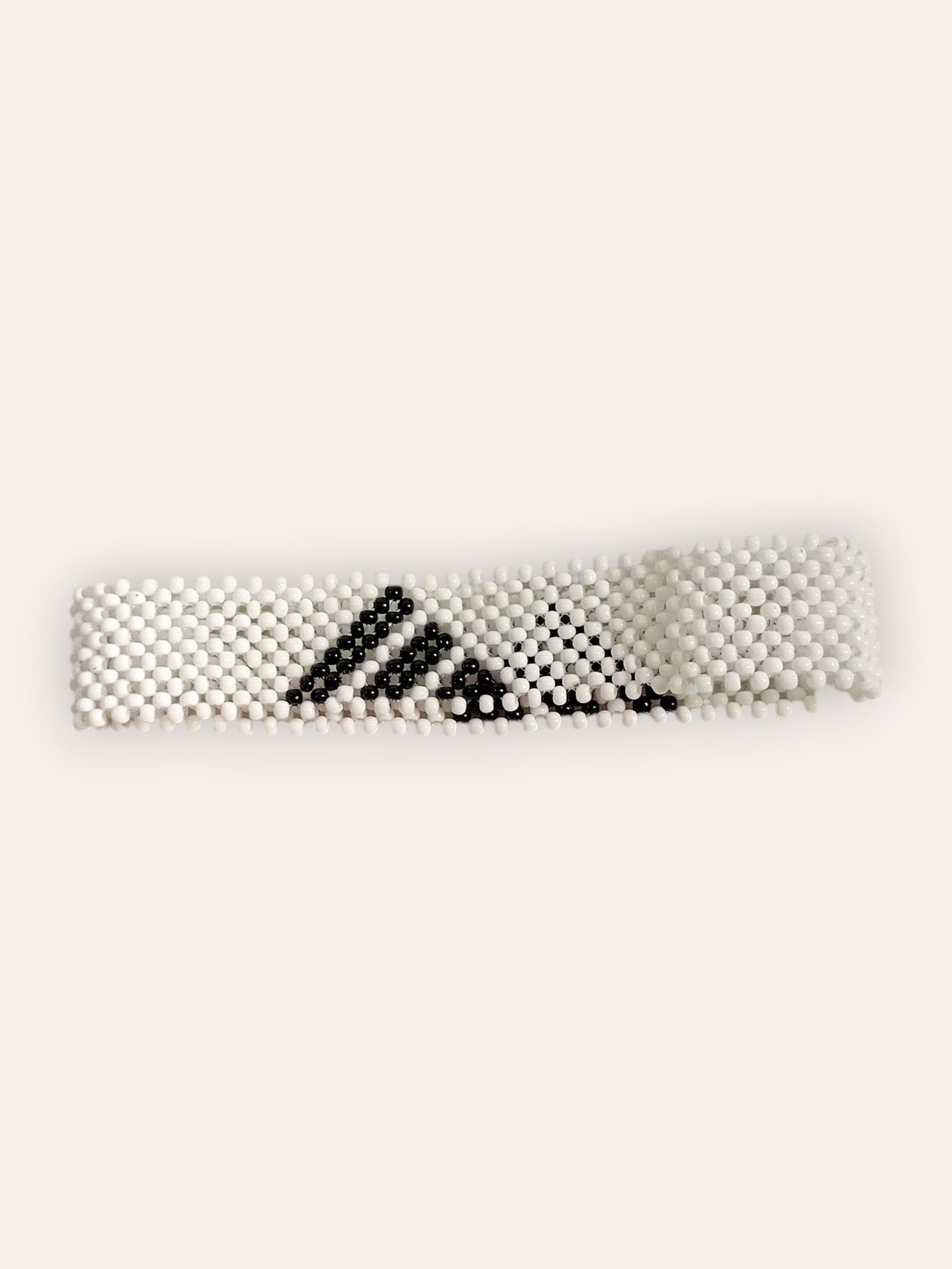 White Adidas Beaded Bracelet