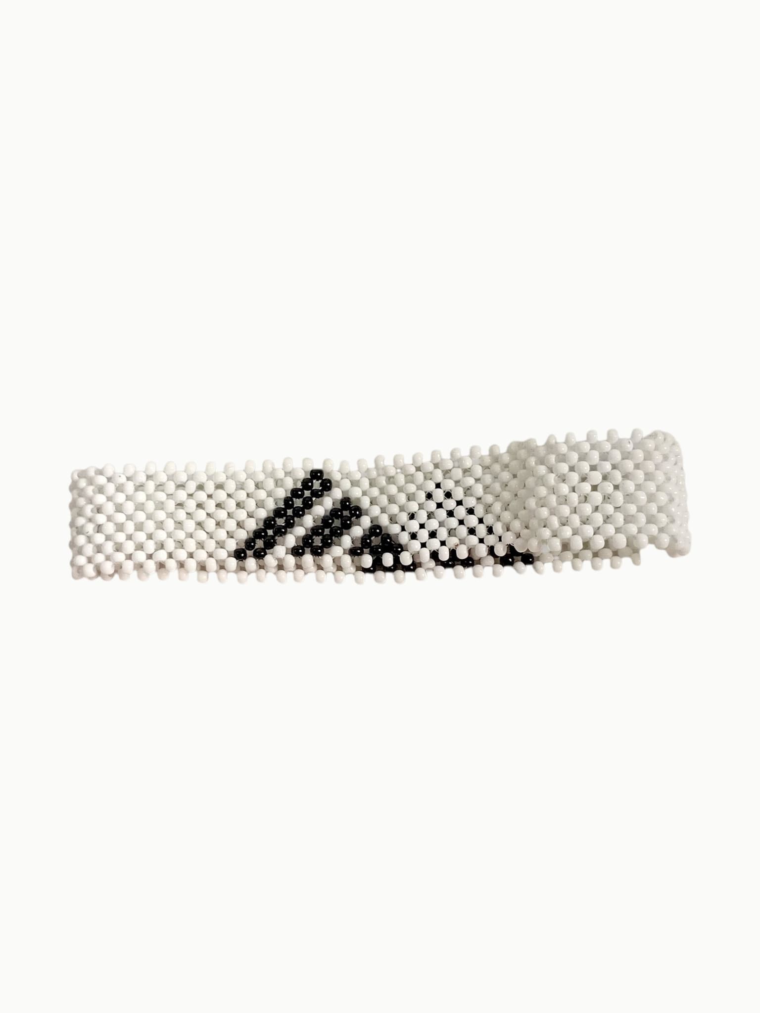 White Adidas Beaded Bracelet
