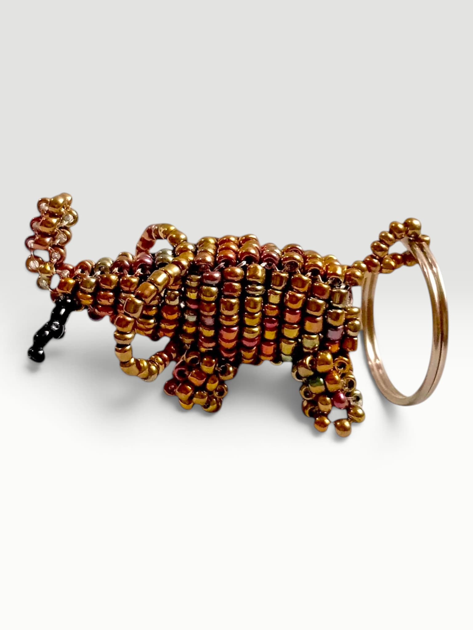 Beaded Elephant Keychain Nairobi