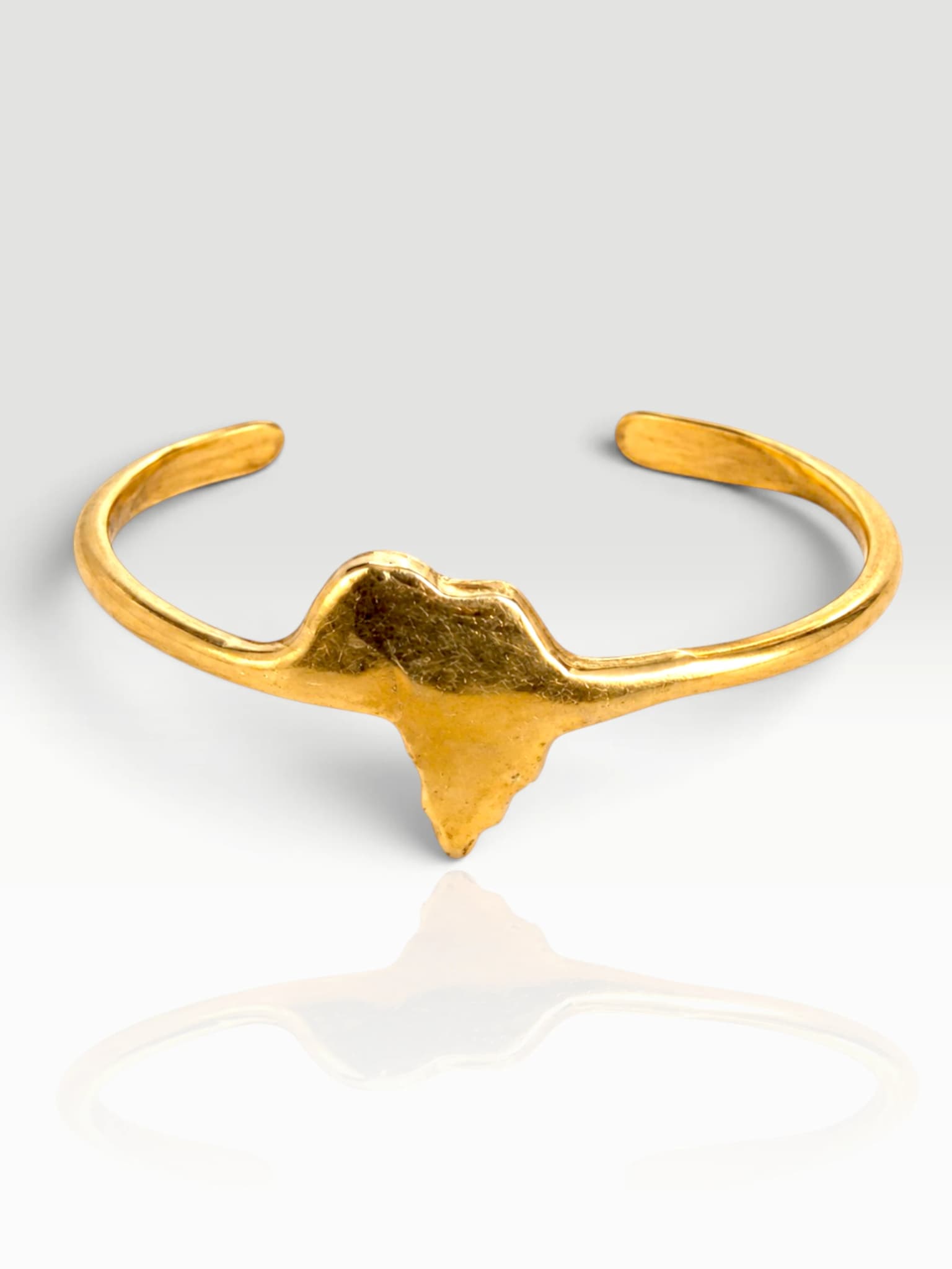 Brass Africa Map Bracelet Nairobi