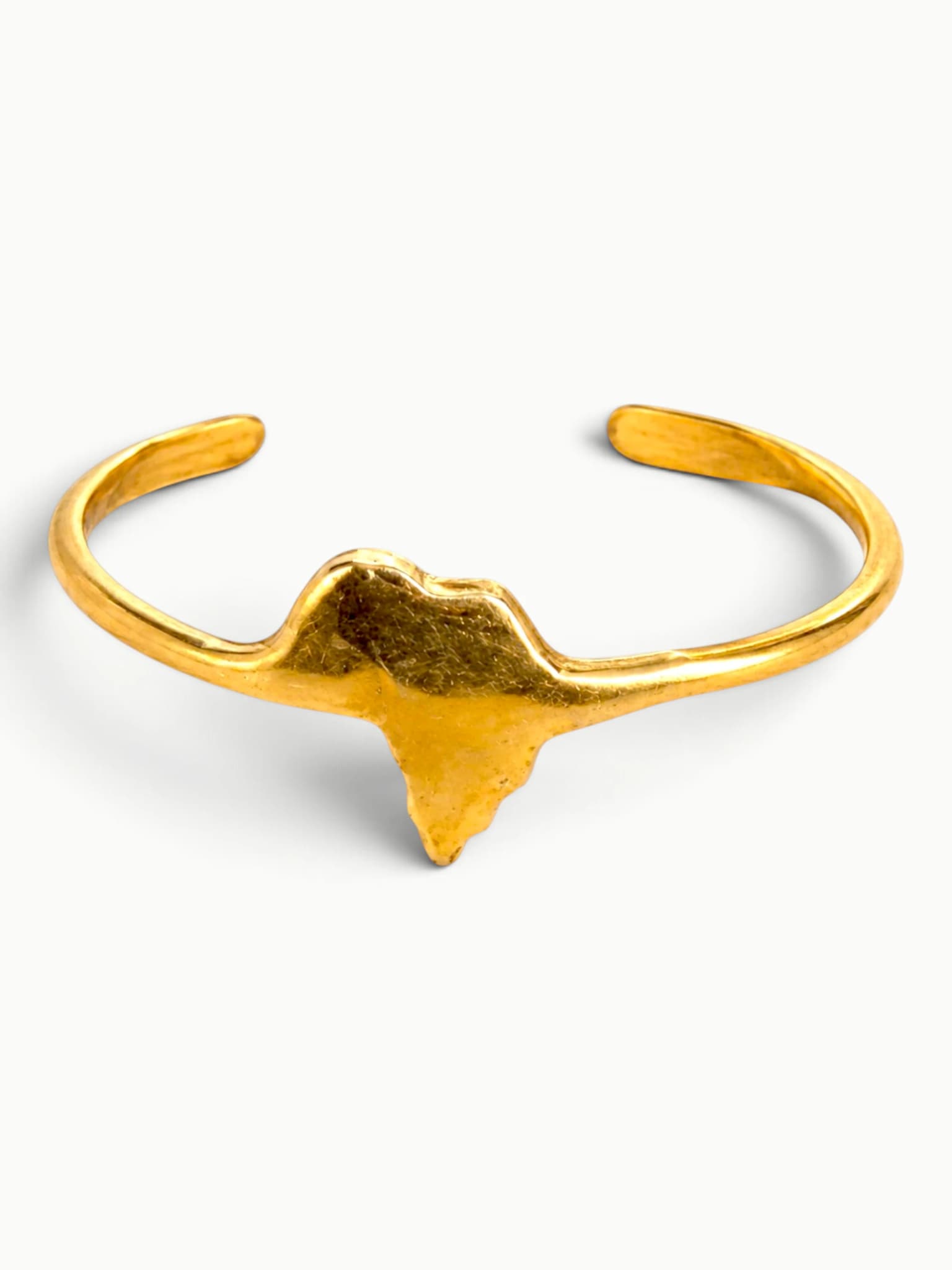 Brass Africa Map Bracelet Nairobi