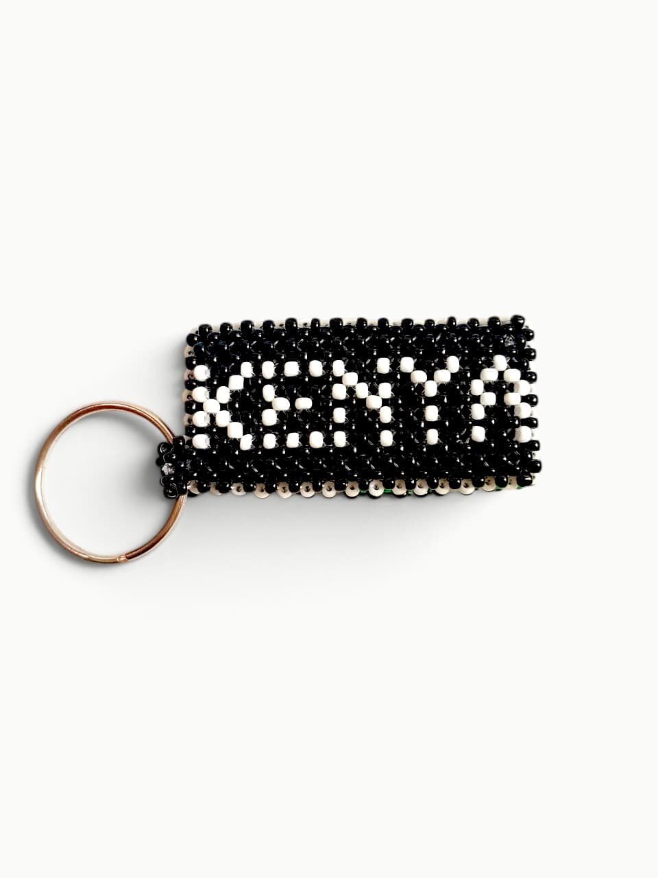 Kenya Flag Beaded Keychain